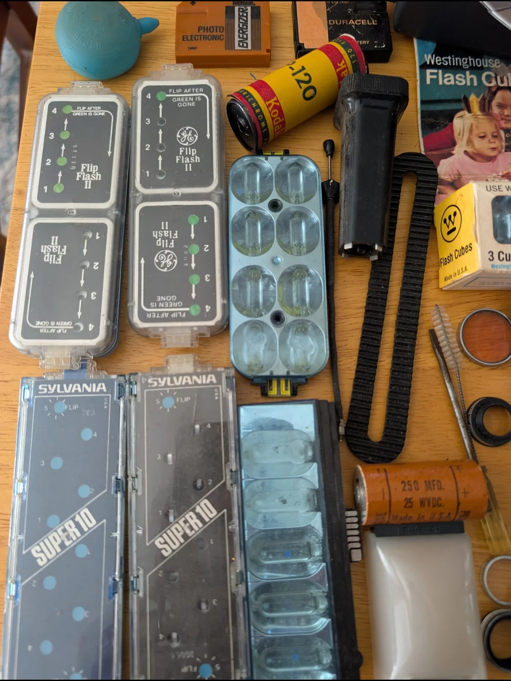 Huge Lot of Vintage Camera Photography Supplies Accessories Bulbs Kodak Filters
